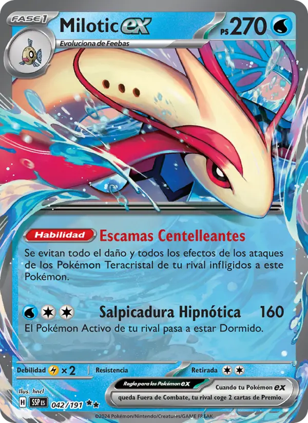 Milotic ex #042 — Chispas Fulgurantes