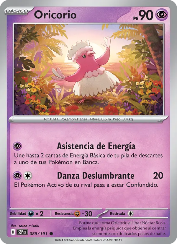 Oricorio #089 — Chispas Fulgurantes (Reverse Holo)
