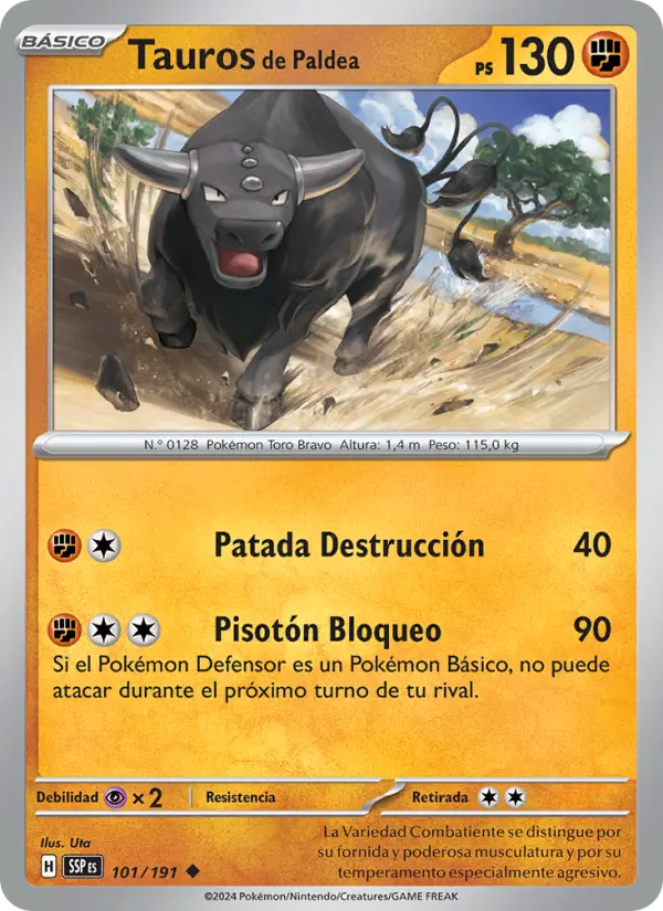 Tauros de Paldea #101 — Chispas Fulgurantes
