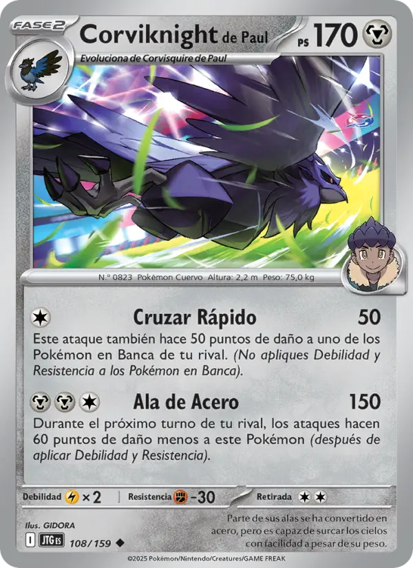 Corviknight de Paul #108 — Juntos de Aventuras