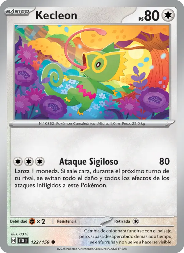 Kecleon #122 — Juntos de Aventuras (Reverse Holo)