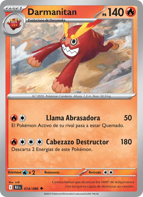 Darmanitan #014 — Fulgor Negro