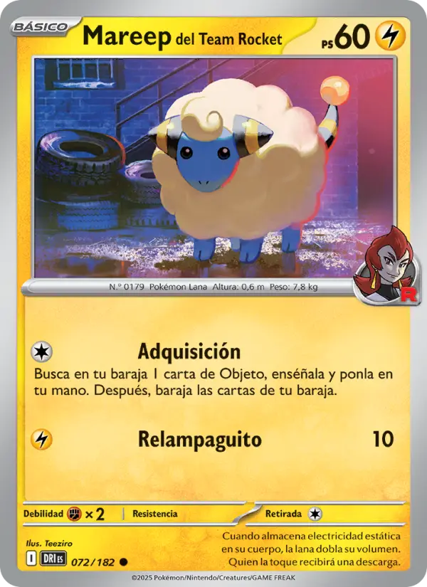 Mareep del Team Rocket #072 — Rivales Predestinados