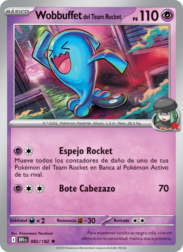 Wobbuffet del Team Rocket #082 — Rivales Predestinados