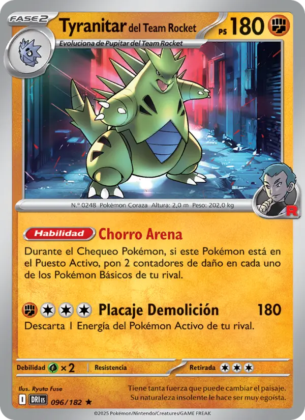 Tyranitar del Team Rocket #096 — Rivales Predestinados