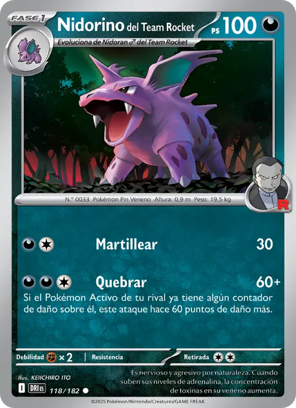Nidorino del Team Rocket #118 — Rivales Predestinados