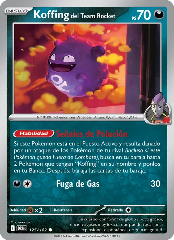 Koffing del Team Rocket #125 — Rivales Predestinados