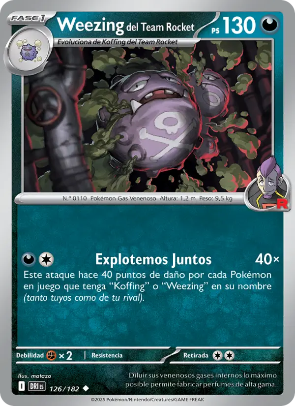 Weezing del Team Rocket #126 — Rivales Predestinados