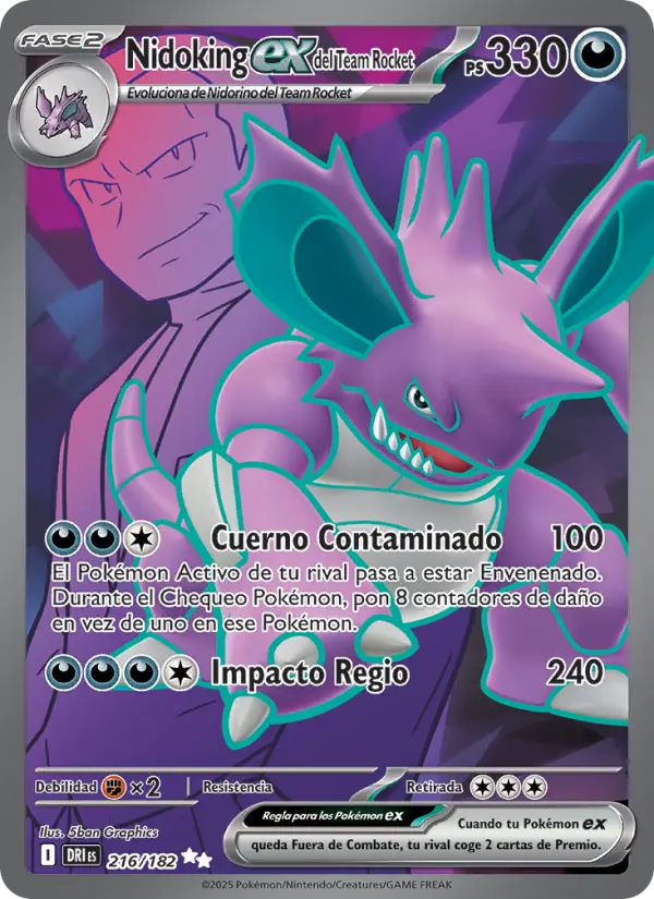 Nidoking ex del Team Rocket #216