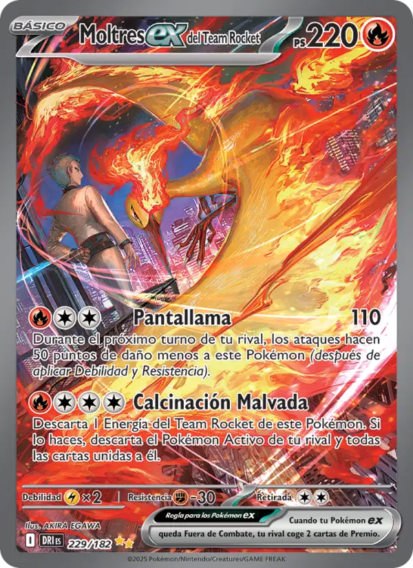 Moltres ex del Team Rocket #229 — Rivales Predestinados