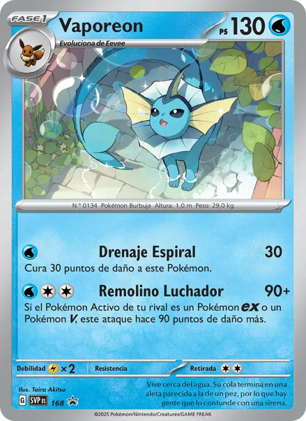 Vaporeon #168 — SVP Black Star Promos
