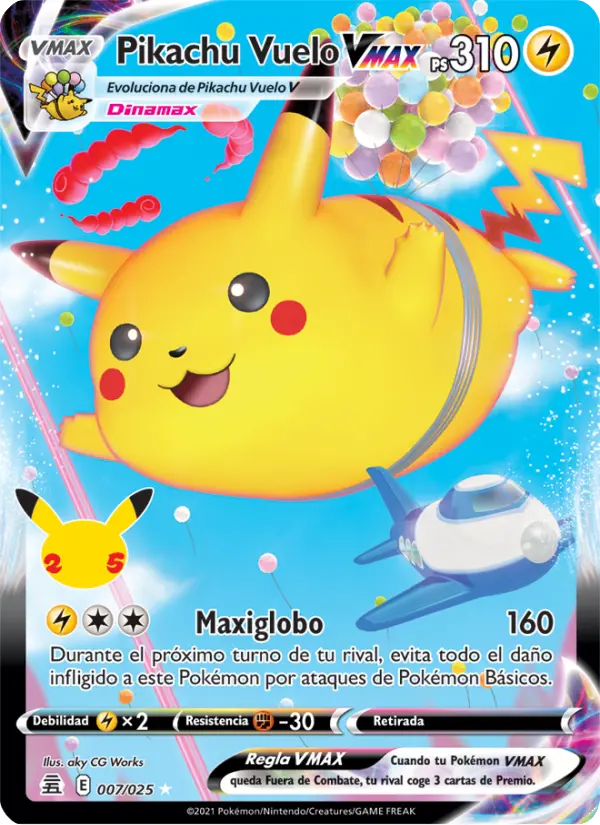 Pikachu Vuelo VMAX #007 — Celebraciones
