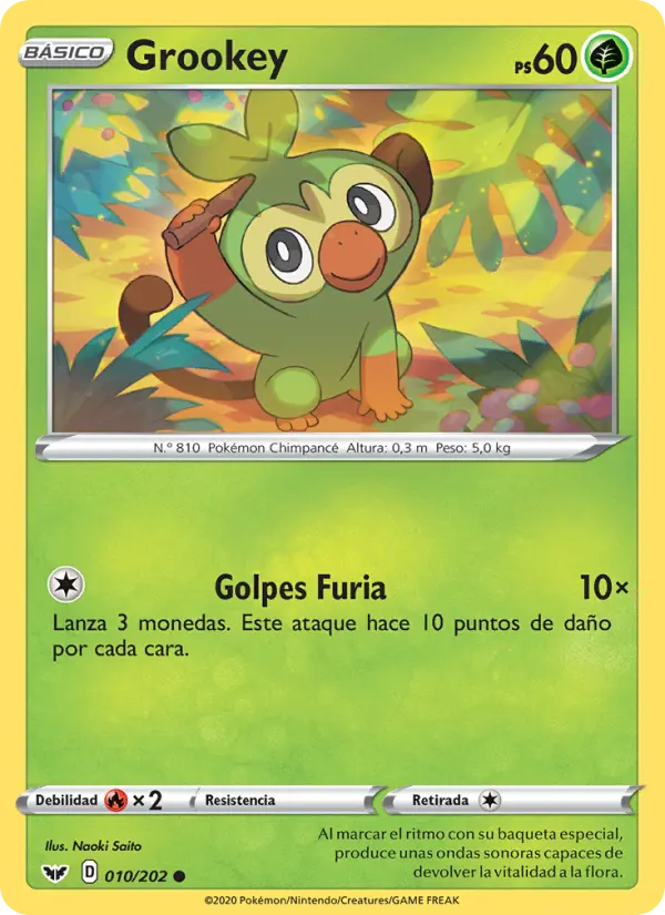 Grookey #10 — Espada y Escudo
