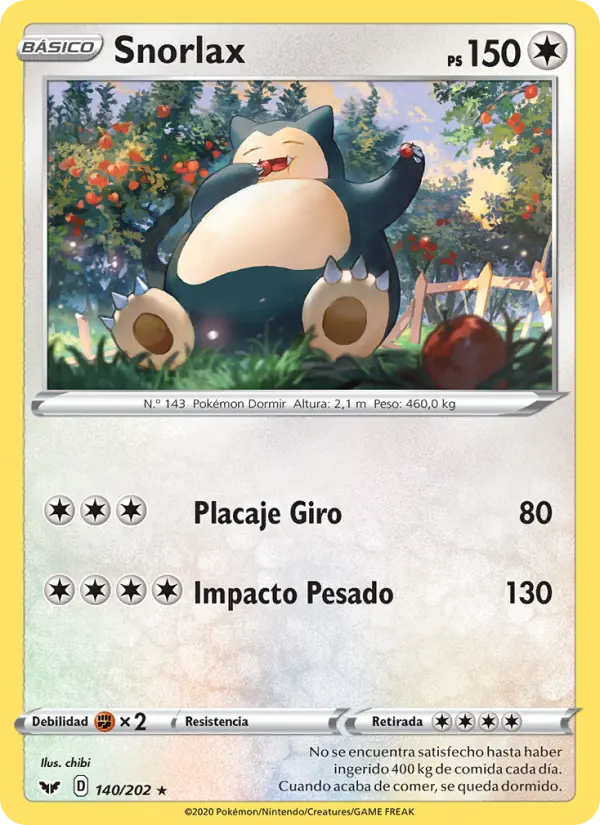 Snorlax #140 — Espada y Escudo