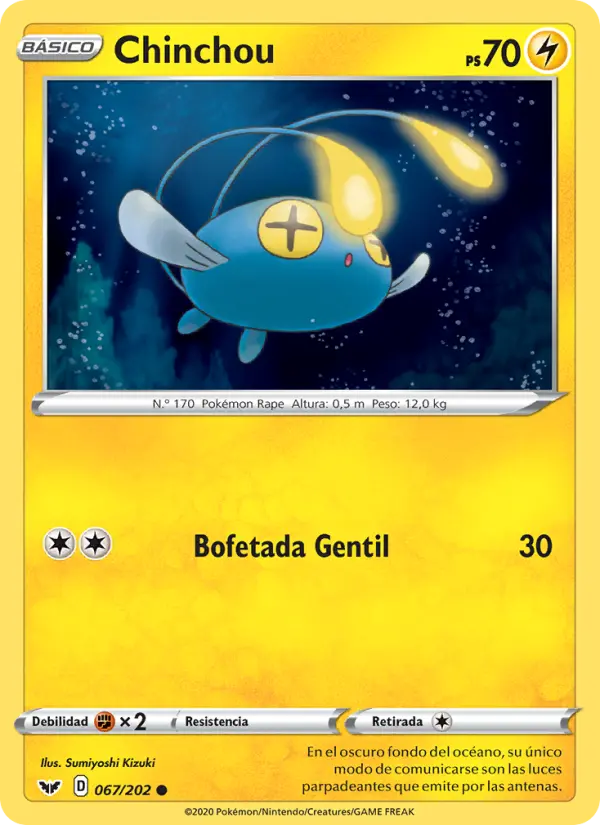 Chinchou #67 — Espada y Escudo (Reverse Holo)
