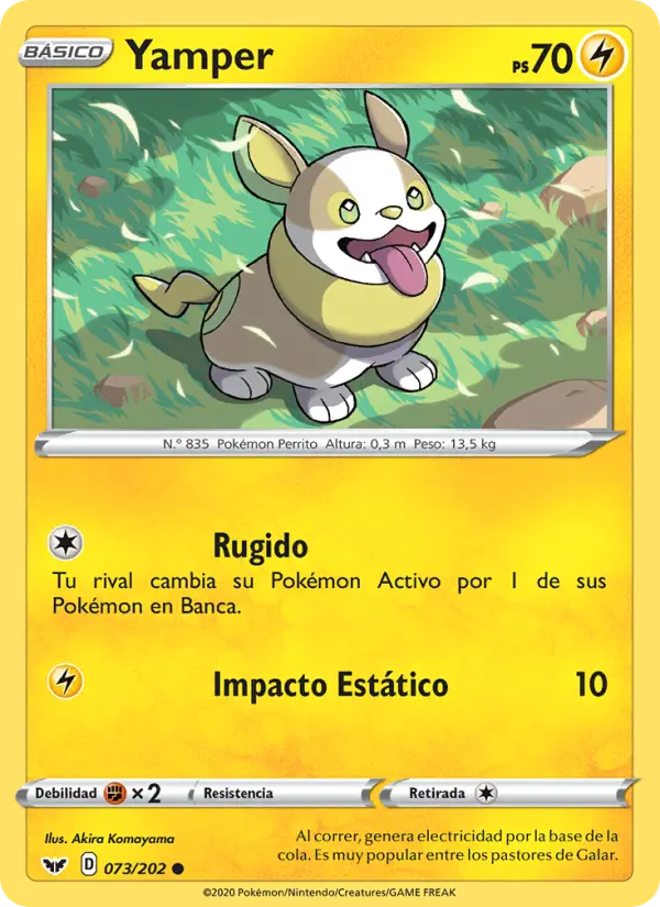 Yamper #73 — Espada y Escudo (Reverse Holo)