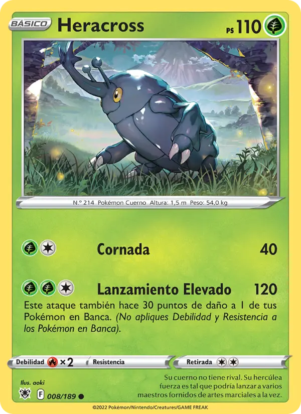 Heracross #008 — Resplandor Astral (Reverse Holo)