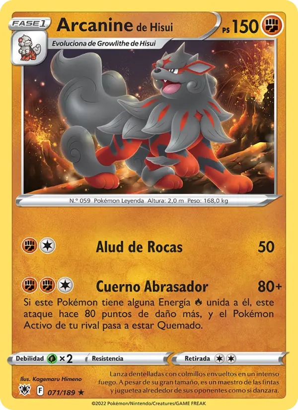Arcanine de Hisui #071