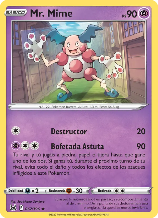 Mr. Mime #067 — Origen Perdido (Reverse Holo)