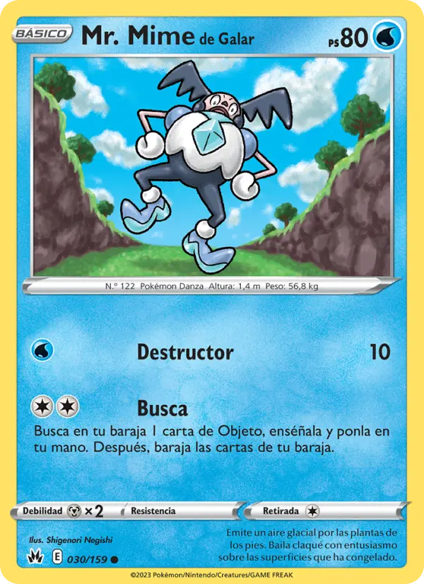 Mr. Mime de Galar #030 — Cenit Supremo (Reverse Holo)