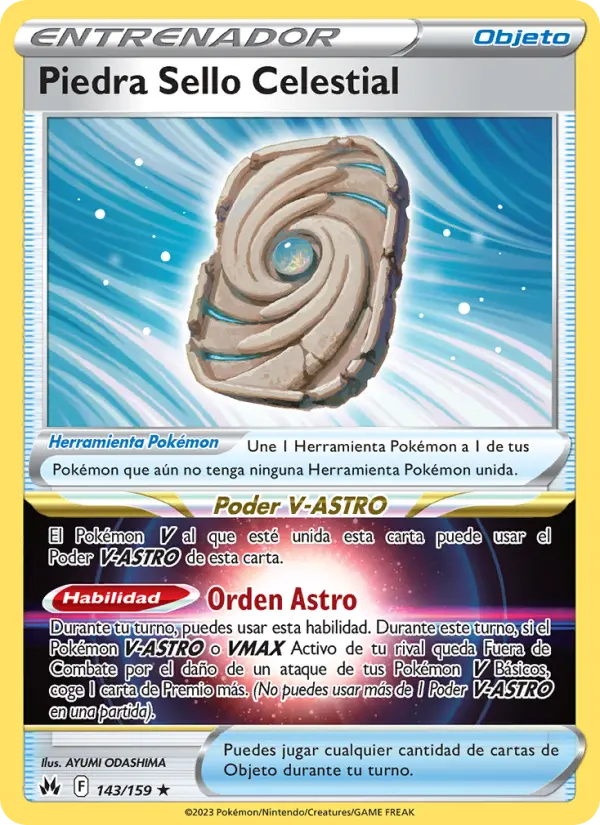 Piedra Sello Celestial #143 — Cenit Supremo (Reverse Holo)
