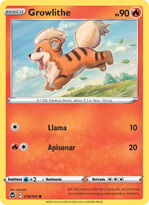 Growlithe #19 — Tempestad Plateada