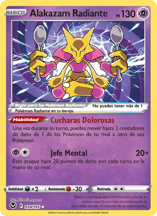 Alakazam Radiante #059 — Tempestad Plateada