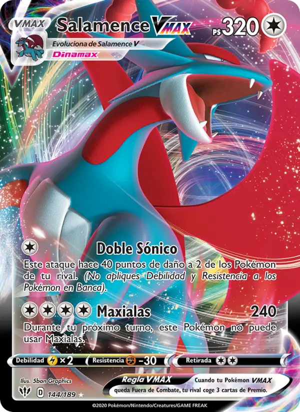 Salamence VMAX #144 — Oscuridad Incandescente
