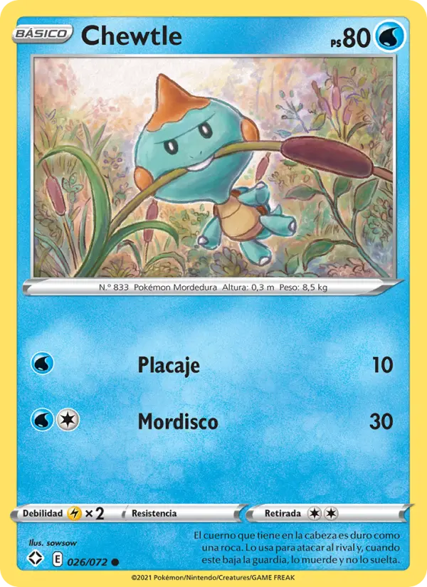 Chewtle #26 — Destinos Brillantes (Reverse Holo)