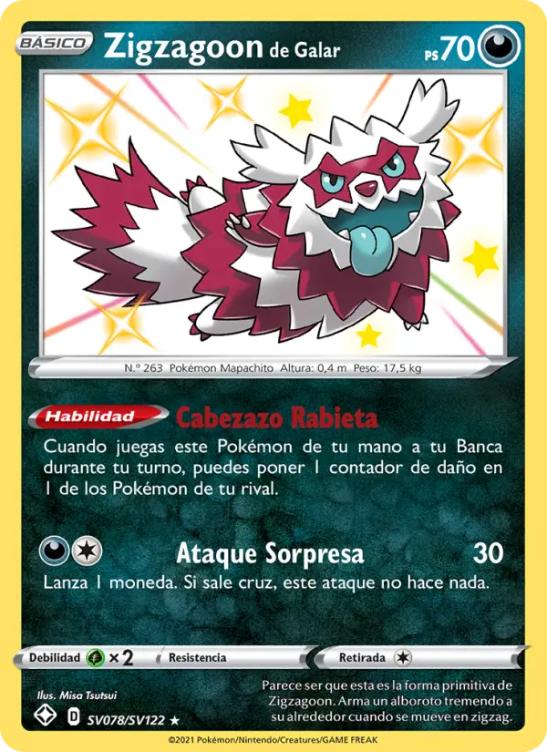 Zigzagoon de Galar #78