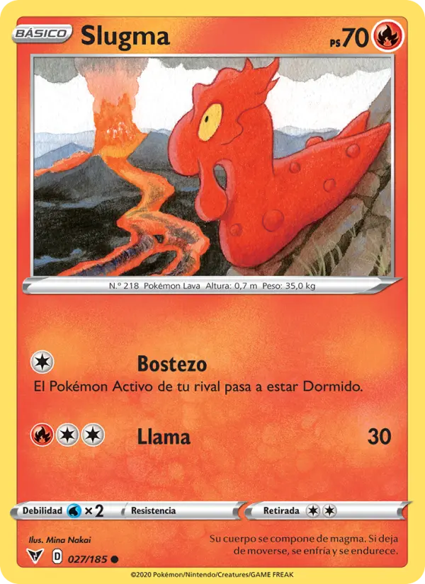 Slugma #27 — Voltaje Vívido (Reverse Holo)