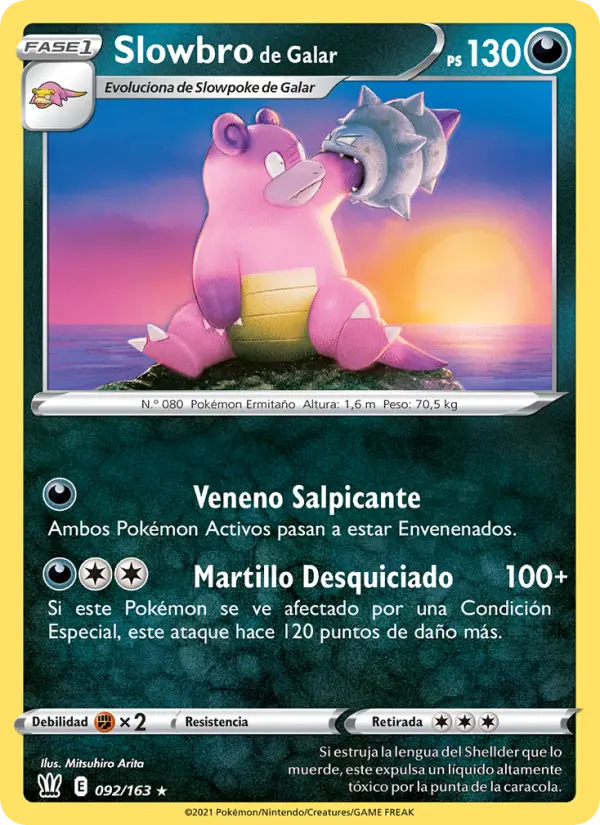 Slowbro de Galar #92 — Estilos de Combate (Reverse Holo)