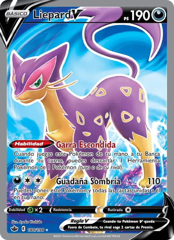 Liepard V #180 — Reinado Escalofriante