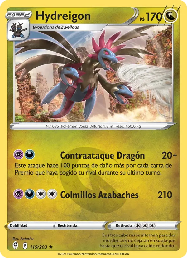 Hydreigon #115 — Cielos Evolutivos (Reverse Holo)