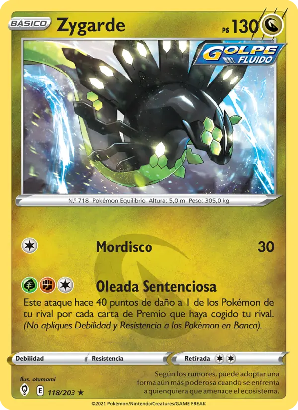 Zygarde #118 — Cielos Evolutivos (Reverse Holo)