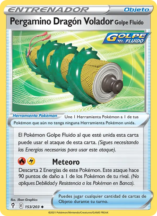 Pergamino Dragón Volador Golpe Fluido #153