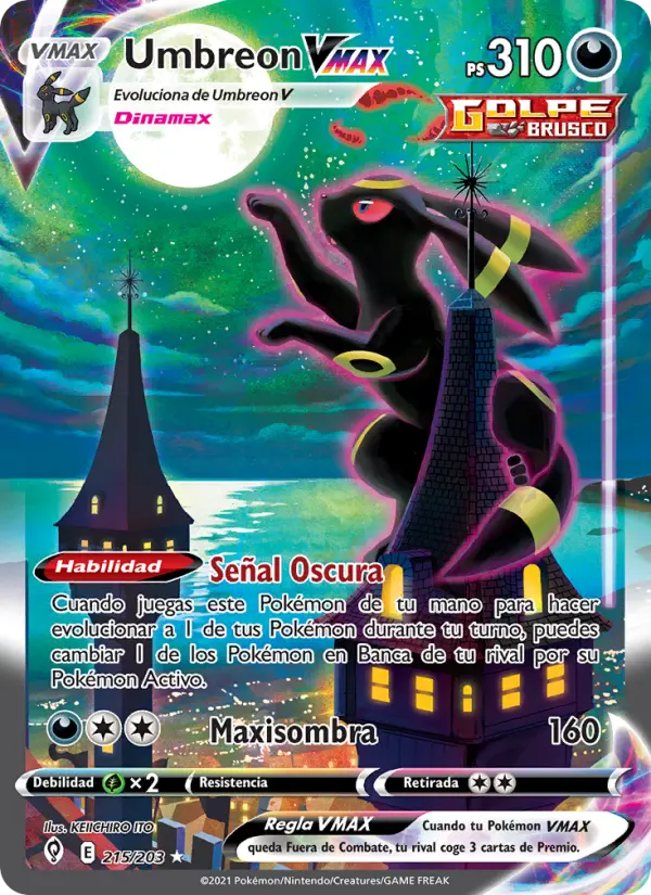 Umbreon VMAX #215 — Cielos Evolutivos