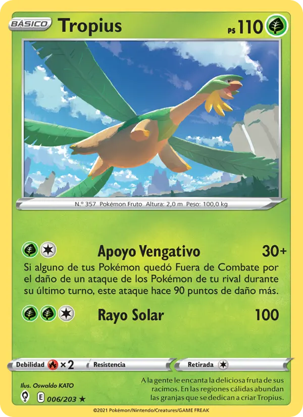 Tropius #006 — Cielos Evolutivos (Reverse Holo)