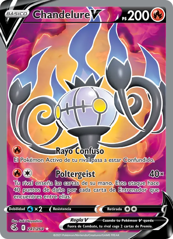Chandelure V #247 — Golpe Fusión