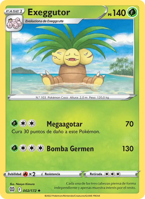 Exeggutor #002 — Astros Brillantes (Reverse Holo)
