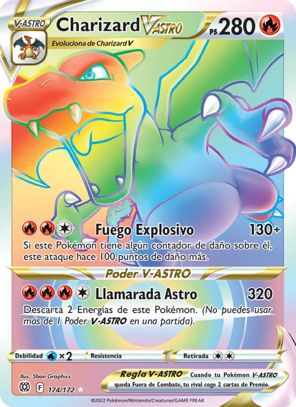 Charizard V-ASTRO #174 — Astros Brillantes