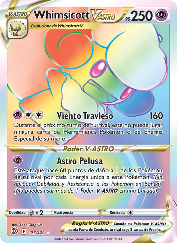Whimsicott V-ASTRO #175 — Astros Brillantes