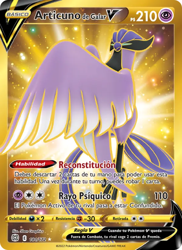 Articuno de Galar V #181 — Astros Brillantes