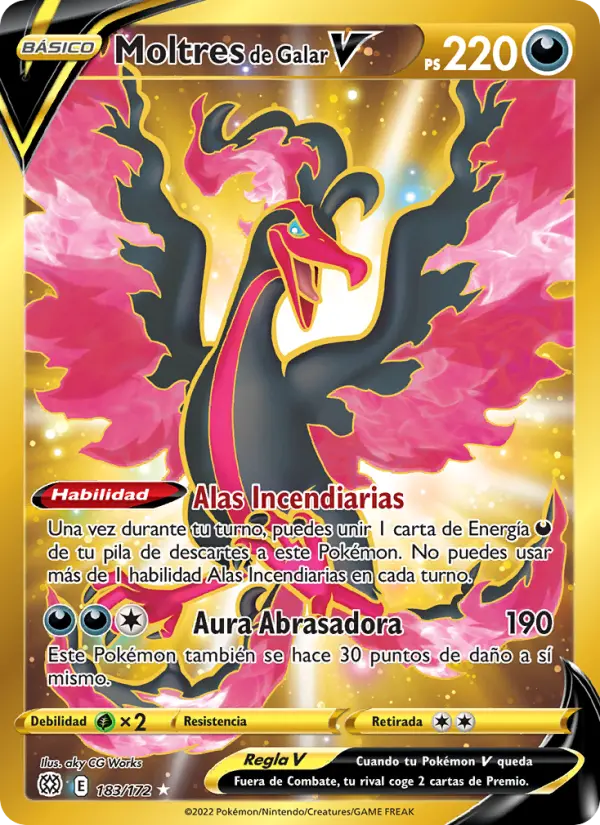 Moltres de Galar V #183 — Astros Brillantes