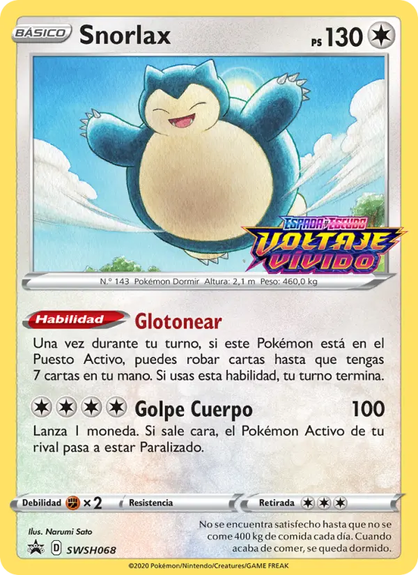 Snorlax #068 — Cartas de promoción ESES