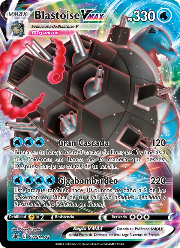 Blastoise VMAX #103 — Cartas de promoción ESES