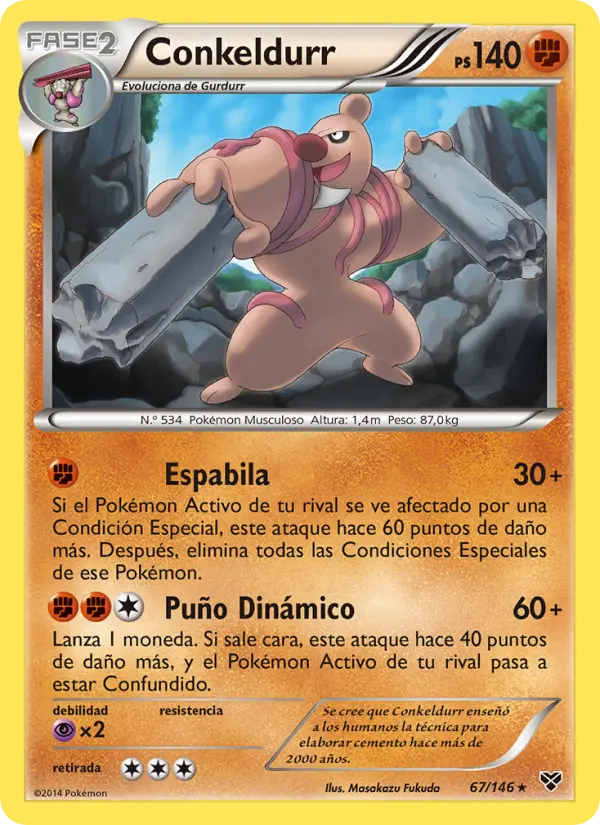 Conkeldurr #67 — XY (Reverse Holo)