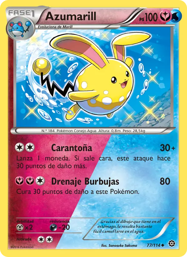 Azumarill #77 — Asedio de Vapor (Reverse Holo)