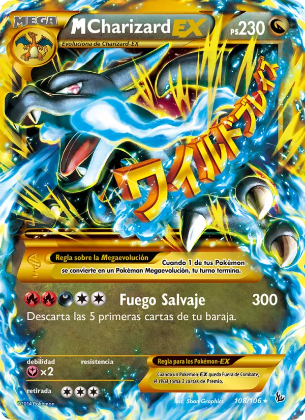 M-Charizard EX #108 — Destellos de Fuego