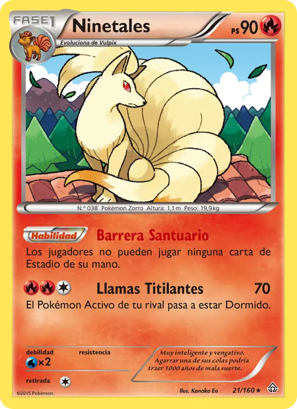 Ninetales #21 — Duelos Primigenios (Reverse Holo)